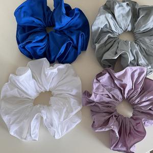Scrunchies surdimensionnés de 20 cm de style coréen, à plusieurs couches avec texture plissée à carreaux, accessoires pour cheveux pour femmes - Product Image 1