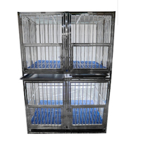 Cages et enclos pliables pour chiens adultes, robustes, en acier inoxydable, pour grands chiens, pour l'extérieur, en fil métallique, pour animaux de compagnie