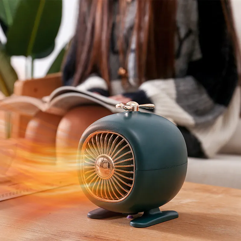 2021 hot selling portable hot air cute house bath 110V 120V 400 watt electric table portable colorful mini fan heater