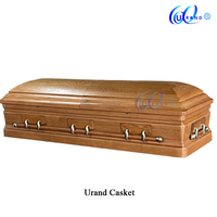 Ataúdes y Féretros de Madera de Roble Sólido Estilo Americano de Alta Calidad al por Mayor para Funerales