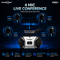 Intercom FreedConn FREE+ Mesh pour 256 motards, communication de groupe, portée de 2 km, réduction de bruit DSP, casque IP67