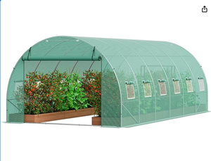 <span class=keywords><strong>Serre</strong></span> tunnel robuste pour jardinage, serres agricoles avec porte enroulable et fenêtres ventilées pour la culture des plantes - Product Image 1