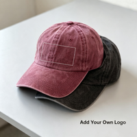Gorra de Béisbol Personalizada, Diseño Ajustable, Algodón Vintage, Gorras Estilo Dad Distressed, Letras Bordadas en 3D, Gorra de Béisbol con Protección Solar
