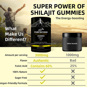 Complément alimentaire à marque privée OEM pour la santé masculine : Extrait de racine de Shilajit, Gommes SHILA GUMMY au Shilajit Or - Product Image 2