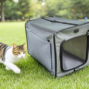 Sac de transport pour animaux de compagnie personnalisé, durable, anti-rayures, respirant, en maille, souple, pour chats et chiens, avec fermeture éclair - Product Image 1