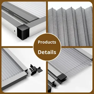 Porte moustiquaire invisible pliante en accordéon moderne en alliage d'aluminium Moustiquaire de fenêtre sur mesure Porte coulissante de salon - Product Image 3