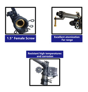 Arroseur à turbine à impact en plastique 1,5'' <span class=keywords><strong>Pistolet</strong></span> <span class=keywords><strong>d</strong></span>'irrigation pour l'agriculture Jardin Ferme Pelouse Buses haute performance CWL35 - Product Image 4