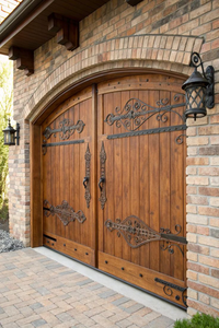 Puerta <span class=keywords><strong>de</strong></span> Garaje Estilo Granero Rústico con Construcción <span class=keywords><strong>de</strong></span> <span class=keywords><strong>Madera</strong></span> Sólida <span class=keywords><strong>y</strong></span> Herrajes <span class=keywords><strong>de</strong></span> <span class=keywords><strong>Hierro</strong></span> Tradicionales <span class=keywords><strong>para</strong></span> un Estilo Rústico - Product Image 4