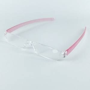 Slim Durable White/Blue Frame Square Face Shape Reading Glasses for <strong>Older</strong> People Plastic <strong>Tube</strong> Eyewear - Product Image 4