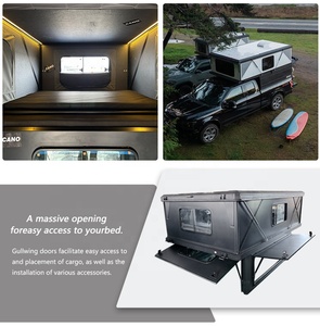 Caja de Carga Ligera de Aluminio para Camioneta con Techo Rígido y Tienda de Campaña, Compatible con Pickup Tacoma 5 pies, Ford Ranger, Jeep Gladiator <span class=keywords><strong>Rubicon</strong></span> - Product Image 5