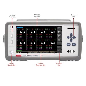 Hoge Nauwkeurigheid Digitale Thermometer 4 Poorten Gelijktijdige Meting Met Lcd-Display Voor Laboratorium En Onderzoek Gebruik - Product Image 2