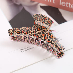 Accesorios para el Cabello de Mujer Estilo Vintage, Pinza de Pelo Acrílica Grande, Pinza de Pelo con Diseño de Leopardo para Mujer - Product Image 5
