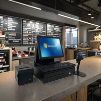 Sistema POS HONGKAI T6 con Windows/Android para Restaurante/Supermercado, Pantalla de 15/15.6 Pulgadas, Wi-Fi 6 y Bluetooth 5.2, Superventas