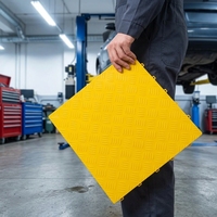 Revêtement de sol industriel en PP de 18 mm, dalles modulaires rigides à emboîtement pour garage, avec surface résistante à l'usure, système de clic antidérapant