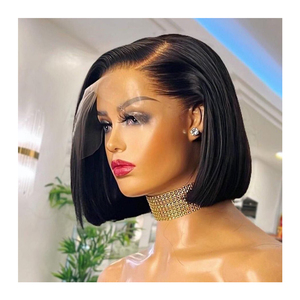 Nouvelle Tendance Perruque Courte Afro Bouclée 100% <span class=keywords><strong>Cheveux</strong></span> Humains Non Synthétiques Faite à la Machine pour Femmes Noires - Product Image 6