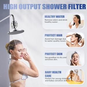 High Efficiency Shower Filter <b>Purify</b> Hard <b>Water</b> Remove Chlorine Sediment Balance PH Reduce Dryness Itching - Product Image 4