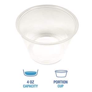 ถ้วยซูเฟล่/ถ้วยแบ่งส่วน ขนาด 4 ออนซ์  ถ้วยพลาสติกโพลีโพรพิลีนใสแบบใช้แล้วทิ้ง สำหรับขนม/เครื่องดื่มเย็น 2,500 ใบ/กล่อง - Product Image 2