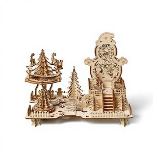 Nuovo <span class=keywords><strong>Puzzle</strong></span> in Legno Natalizio Transfrontaliero, Giocattolo Educativo, Ornamento da Scrivania Creativo, Tema Edifici, 50 Pezzi - Product Image 2