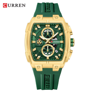 นาฬิกาข้อมือผู้ชาย CURREN 8488 หรูหรา ดีไซน์สี่เหลี่ยม ควอตซ์ กันน้ำ เรืองแสง โครโนกราฟ พร้อมฟังก์ชั่นวันที่ - Product Image 4