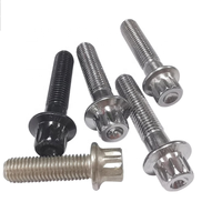 M6 M7 M8 Din 6921 Écrous de fixation plaqués zinc titane Tête Torx extérieure Boulon à bride hexagonale 12 points