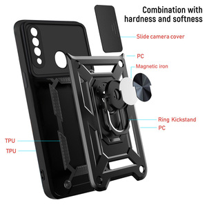 Étui en TPU et PC avec béquille coulissante pour <span class=keywords><strong>Realme</strong></span> Narzo 50A C51 C53 C55 C11 <span class=keywords><strong>C21</strong></span> C30 10 PRO PLUS Fundas 11 PRO - Product Image 5