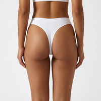 Culottes string en tricot taille basse pour femmes, côtelées, respirantes, confortables, ajustées, sous-vêtements féminins pour usage quotidien, vente en gros usine