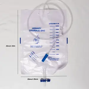 विदेशी व्यापार सीमा पार डिस्पोजेबल चिकित्सा एंटी-रिफ्लक्स मूत्र जल निकासी बैग वेलक्रो बंद करने के लिए - Product Image 2