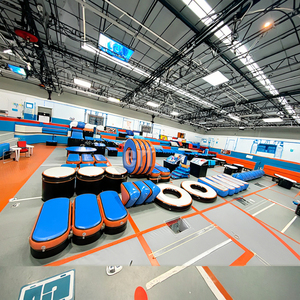 Ninja Warrior Obstáculos Pasos oscilantes inflables Air Track Crawl Bridge Mats para parques de aventura y uso público - Product Image 1