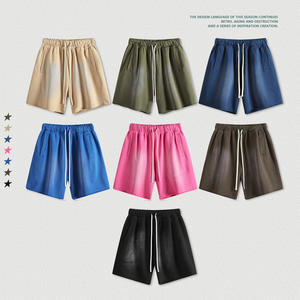 กางเกงวิ่งออกกำลังกายของผู้ชายผ้าฝ้ายเทอร์รี่เฟรนช์ลายพัฟ3D วินเทจ100% ซีดจาง440gsm - Product Image 5