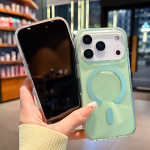 Cover per iPhone IMD con Gradiente Neon e Colore Laser Trasparente, Compatibile con Ricarica Wireless, Forte Magnete e Antiurto per iPhone 14 15 16 17 Pro Max - Product Image 3