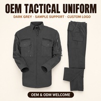 Uniformes de combat tactiques KMS, vente en gros OEM, uniforme tactique de haute qualité, vêtements tactiques personnalisés noirs à séchage rapide