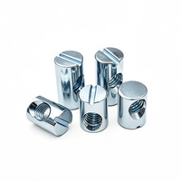 Écrou à rainure transversale SC5380 M6 en acier au carbone zingué, connecteur de meubles pour l'assemblage de placards, armoires, tables et chaises