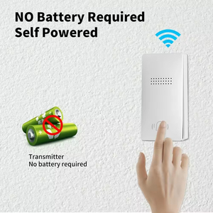 กริ่งประตูไร้สายดีไซน์ทันสมัย <span class=keywords><strong>36</strong></span> เสียงเพลง ระยะ 100 เมตร ระบบดิจิตอล ใช้พลังงานจากแบตเตอรี่หรือปลั๊กไฟ เหมาะสำหรับโรงแรม - Product Image 4