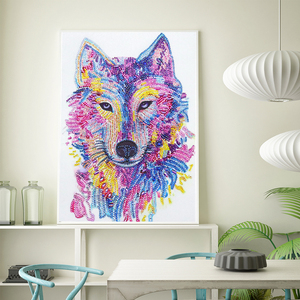 Bán Buôn Kim Cương Tranh Vivid Wolf 5D Pha Lê Kim Cương Tranh DIY Hình Dạng Đặc Biệt Sơn Kim Cương - Product Image 4