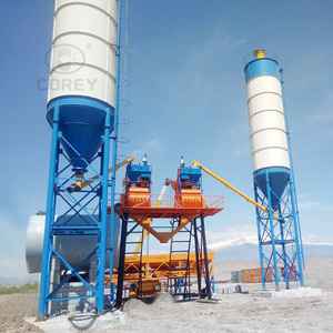 Centrale à béton fixe automatique à double arbre HZS50 avec silos à granulats, silo à ciment et convoyeur à vis - Product Image 3