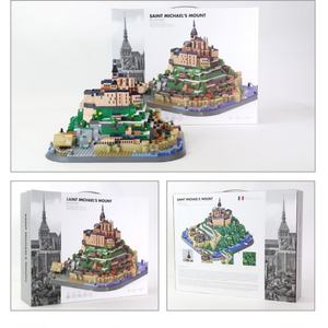 Blocs de construction en plastique à petites particules compatibles Vanger French Manche Normandy Mont Saint-Michel, jouets éducatifs pour enfants - Product Image 4