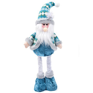 Décorations de Noël personnalisables extensibles en peluche bleue Père Noël bonhomme de neige ornements de renne jouets de vacances cadeaux de Noël - Product Image 6