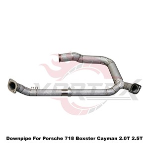 ระบบท่อลง Vortex SS304 ป้องกันความร้อน สำหรับ Porsche 718 Boxster Cayman 2.0T 2.5T ปี 2016-2024 ชุดระบบปรับแต่งมอเตอร์สปอร์ต - Product Image 2