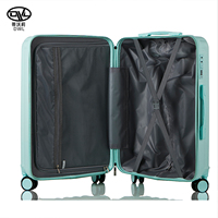 Ensemble de bagages DWL de luxe bleu menthe en ABS, valise à roulettes pour l'aéroport, nouveau design tendance, 4 pièces, léger