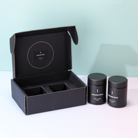 Flacon en verre foncé vide de 120 ml avec bouchon de sécurité enfant pour le stockage de gélules, assorti à une boîte cadeau pour l'emballage de produits nutraceutiques