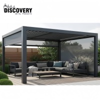 Pergola motorisée en aluminium à lames orientables avec revêtement en poudre antirouille pour terrasse extérieure en zone côtière