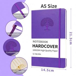 Libreta de Cuero PU Personalizada Promocional, Libreta con Logotipo, Encuadernación Personalizada, Correa Elástica, Venta al Por Mayor - Product Image 3