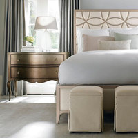 Ensemble de chambre à coucher en bois massif minimaliste de luxe, design de tête de lit haut de gamme unique, meubles de style antique européen, hôtel, appartement