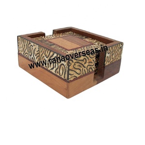Sous-verre de tasse à café en bois de haute qualité avec support carré pour tout type de tasses cadeaux de pendaison de crémaillère - Product Image 1
