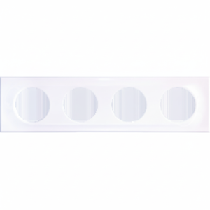 Interrupteurs muraux COMETE Classic White 4-gang Design élégant et élégant pour la maison ou le bureau - Product Image 1