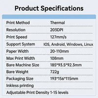 Impresora de Etiquetas de Envío 4x6, Impresora Térmica N40 para Etiquetas de Envío de Amazon, Shopify, eBay, Impresora de Códigos de Barras, 127-200 mm/s, WiFi Opcional