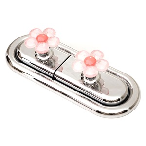 Flower Toilet Flush Button Resin <b>Light</b> Pink Blue Purple Contemporary Design Hand Control <b>Bathroom</b> Tank <b>Switch</b> - Product Image 3