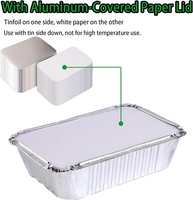 Einweg-Alufolienbehälter mit Deckel Aluminiumschalen zum Mitnehmen für Kochen, Backen, Catering, Party-Mahlzeitenvorbereitung, Takeaway, Einfrieren