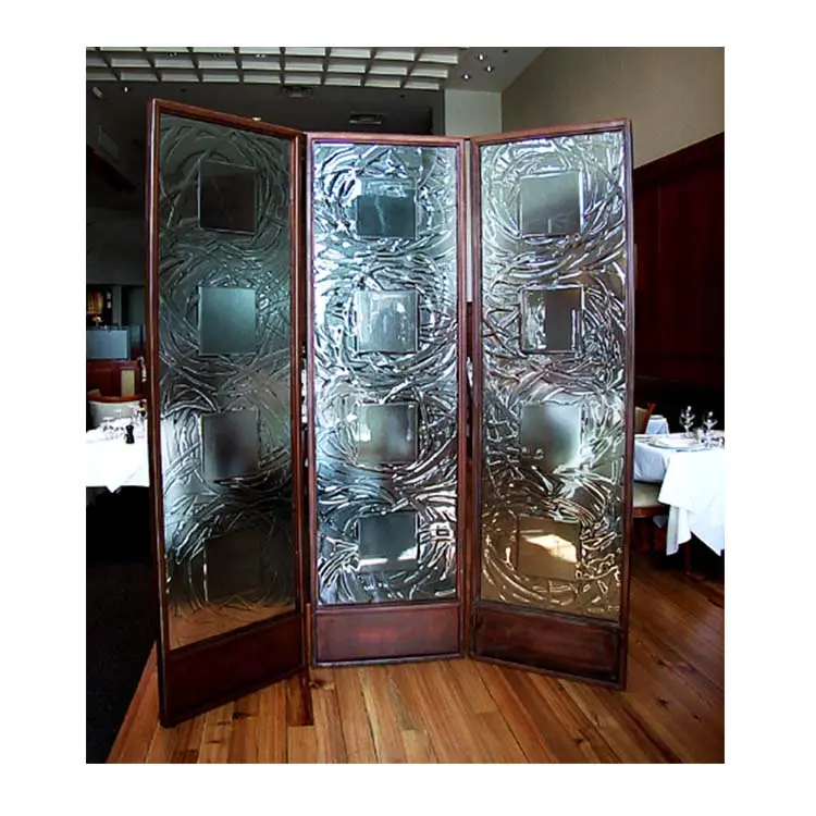 Büyük sıcak eriyik cam panel katlanır ekran için özelleştirilmiş desenli temperli lamine bina camı backsplash için mutfak satış