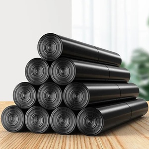 Flat Heavy Duty Building Biodegradable Gardening Black Roll Plastic Garbage Bag